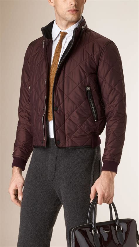 burberry wool bomber jackets|burberry quilted jacket men.